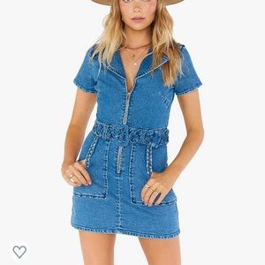 Show me your mumu Denim Outlaw Dress